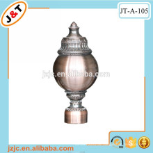 Home Decor Großhandel flexible Vorhang Stange Satz mit geschmiedeten Metall Finial